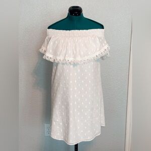 Buckle K White Off-Shoulder Dress Women Size XS